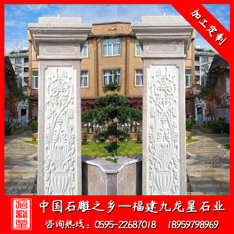 浙江溫州樂清市南塘鎮--石材柱子拼板