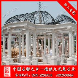 歐式石雕涼亭圖片 雕刻石涼亭廠家