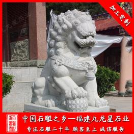 寺廟門口石雕獅子 3米石獅子廠家供應(yīng)