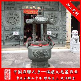 圓形石雕香爐造型 四足方形石雕香爐廠家報價
