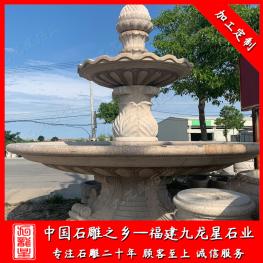 石雕噴泉水缽效果圖 石材噴泉水景廠家雕刻