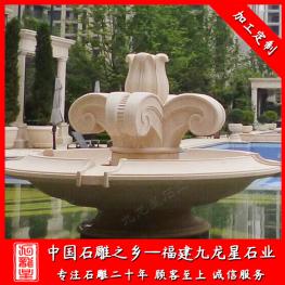 設計石雕跌水水缽款式 廠家批發石雕水缽直徑2米3米