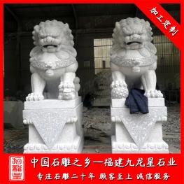 惠安石雕獅子廠(chǎng)家 門(mén)口石雕獅子一對(duì)