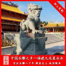 福建石雕麒麟廠(chǎng)家 門(mén)口石雕麒麟定做圖片